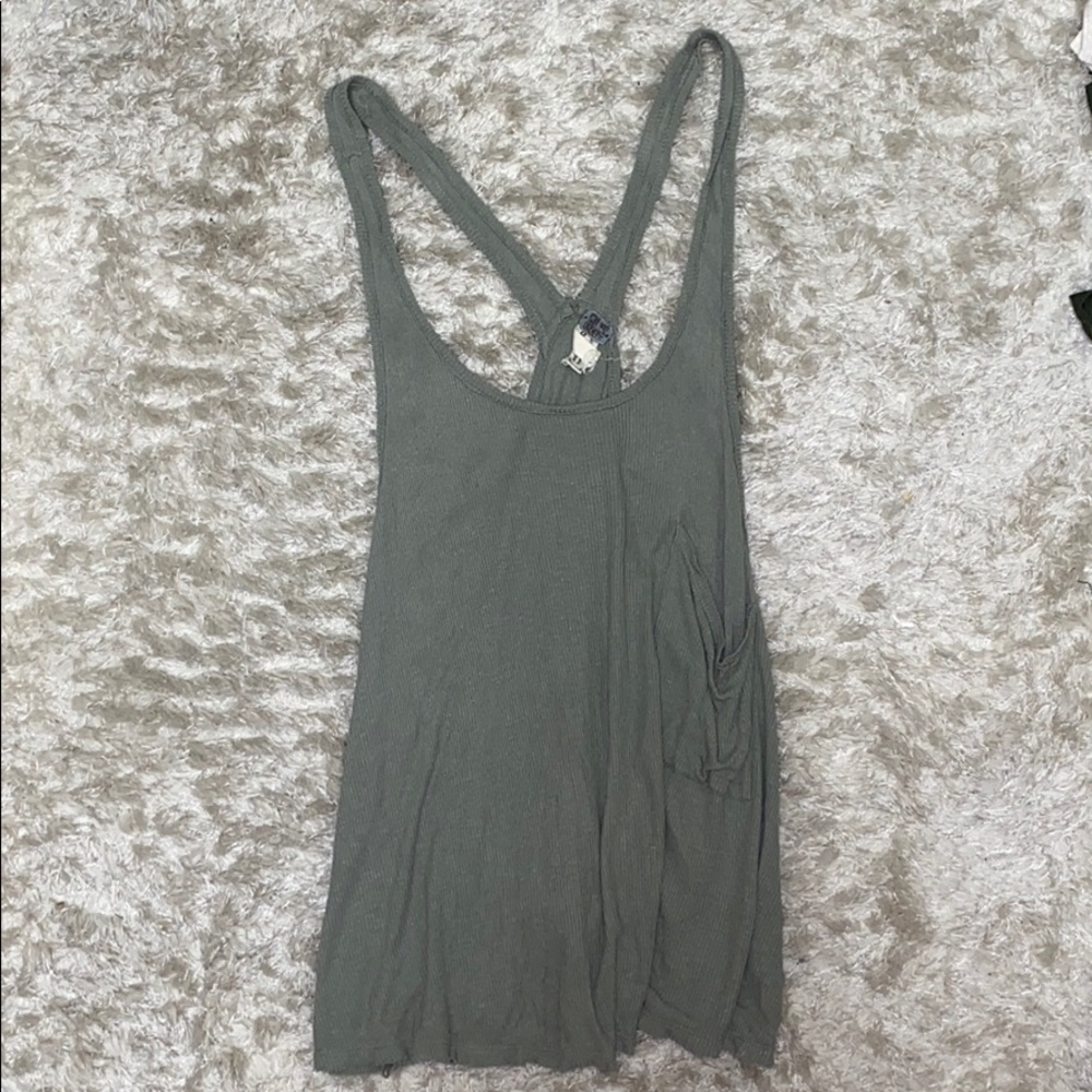 FREE PEOPLE GREEN BOHO TANK!!!!!!!!!!!!